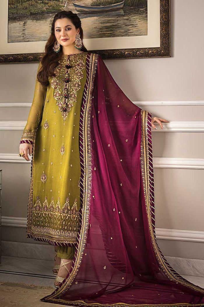 ASIM JOFA Chiffon Embroidered Luxury Unstiched 3pc✓