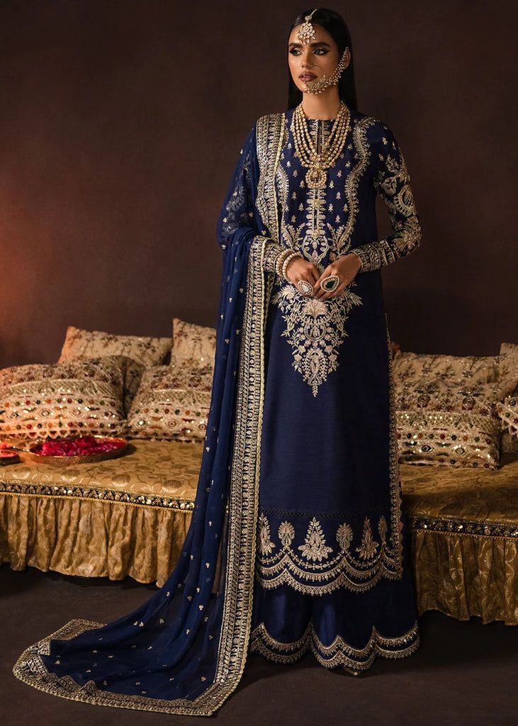 JAZMIN velvet  Embroidered Copper Zari Work Luxury Unstitched 3pc✓