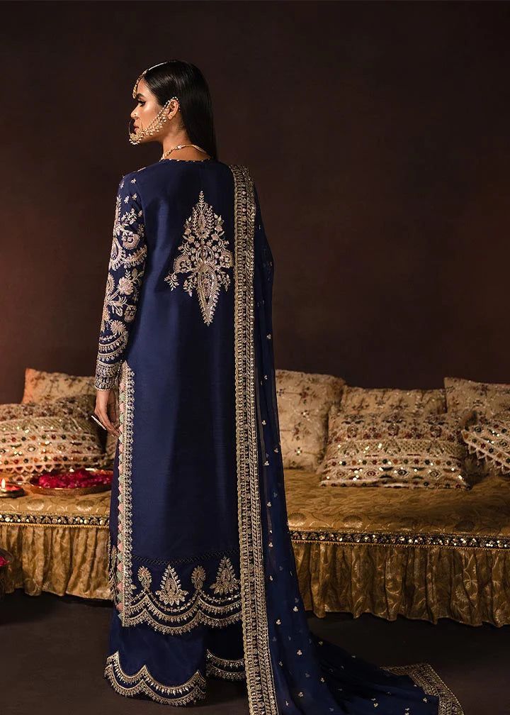 JAZMIN velvet  Embroidered Copper Zari Work Luxury Unstitched 3pc✓