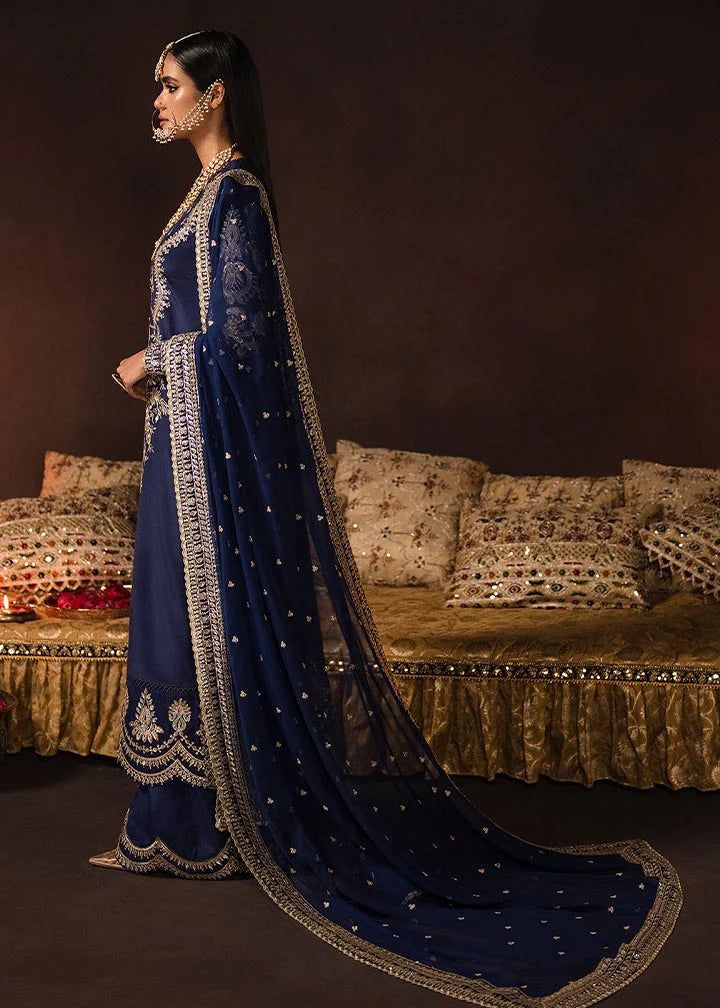 JAZMIN velvet  Embroidered Copper Zari Work Luxury Unstitched 3pc✓