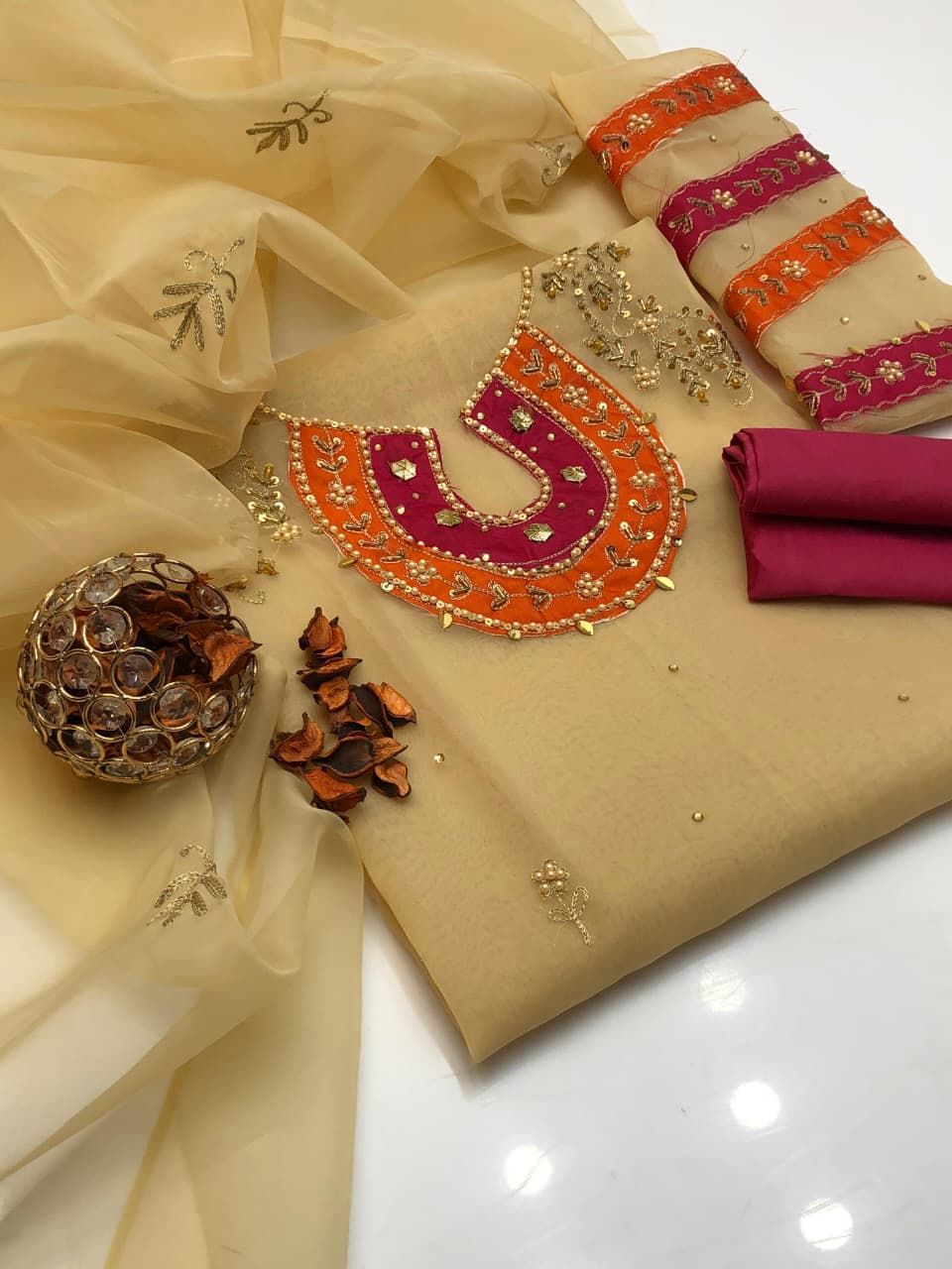 PARTY WEAR ORGANZA 2pc✓