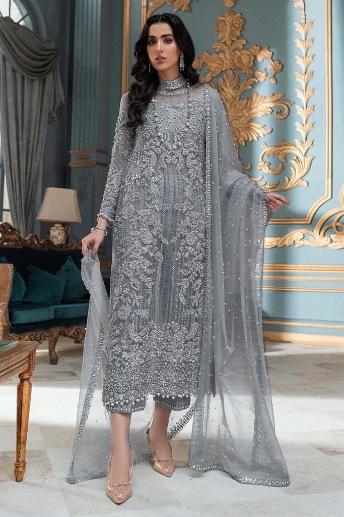 LAAM net embroidered & sequence luxury unstiched 3pc✓